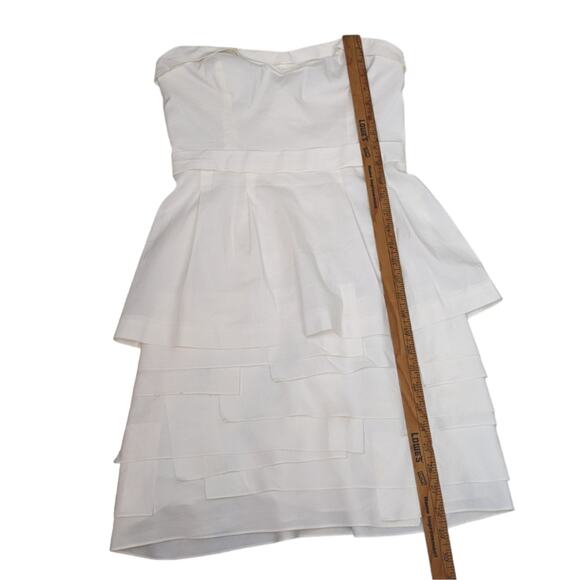 BCBGMaxAzria Annika White Strapless Dress 10 Bridal Y2K - Picture 7 of 11